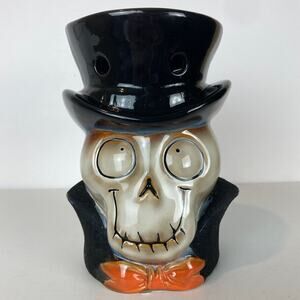 Yankee Candle Boney Bunch Skull Head Skeleton Wax Tart Warmer Halloween 6.5"